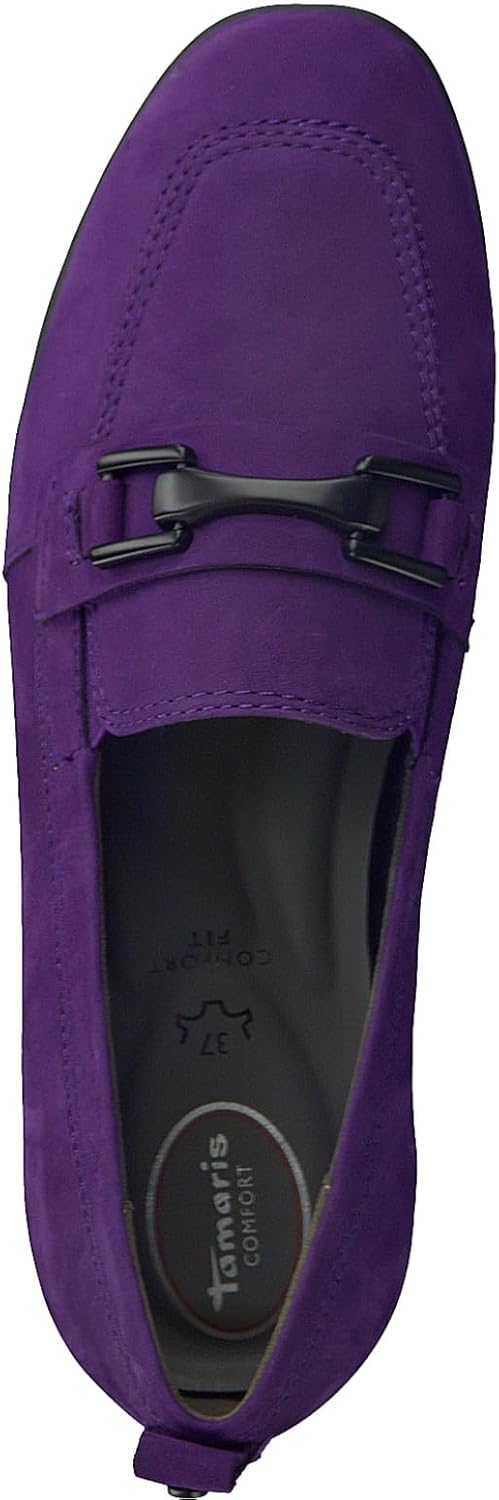 Tamaris Damen 8-84205-41 Slipper 37 EU Purple Nubuk, 37 EU Purple Nubuk