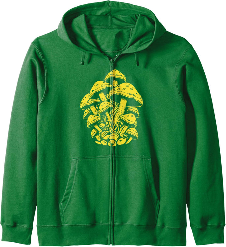 Simple Minimalist Mushroom Hunter Mycology Graphic Kapuzenjacke