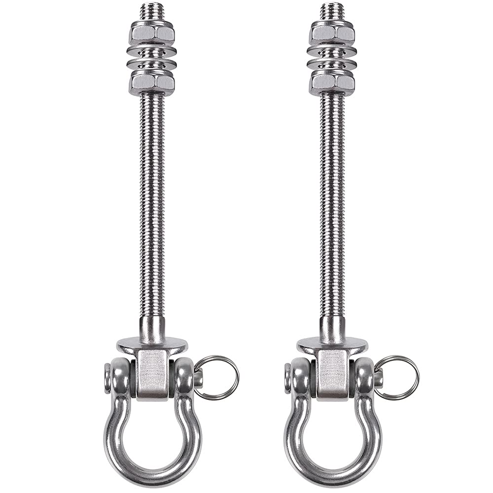 BeneLabel Schaukelhaken Holzbalken 210mm Edelstahl Hängematte Deckenanker/2 21cm-2er, 21cm-2er