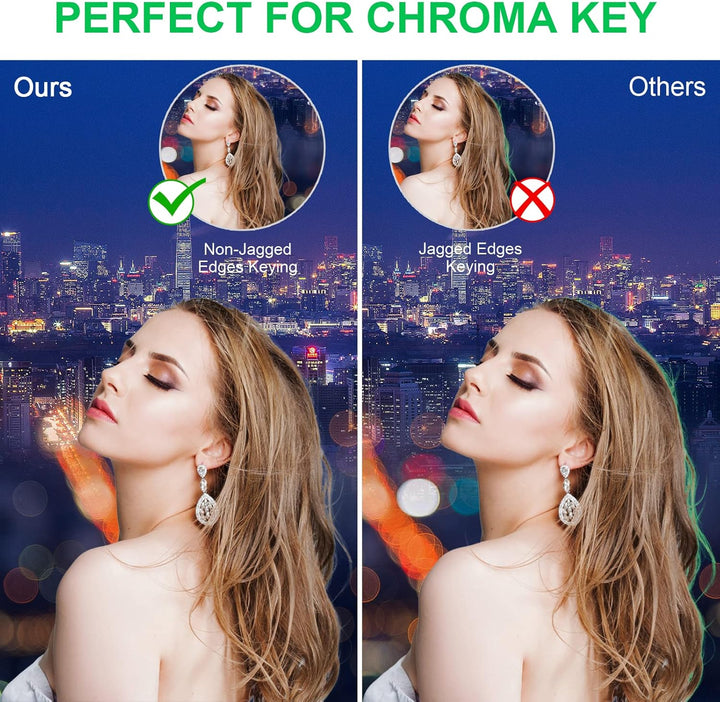 Greenscreen, 3x3m/9.8ftx9.8ft Green Screen mit 4 Leimzwinge für Fotografie, Orthland Fotohintergrund