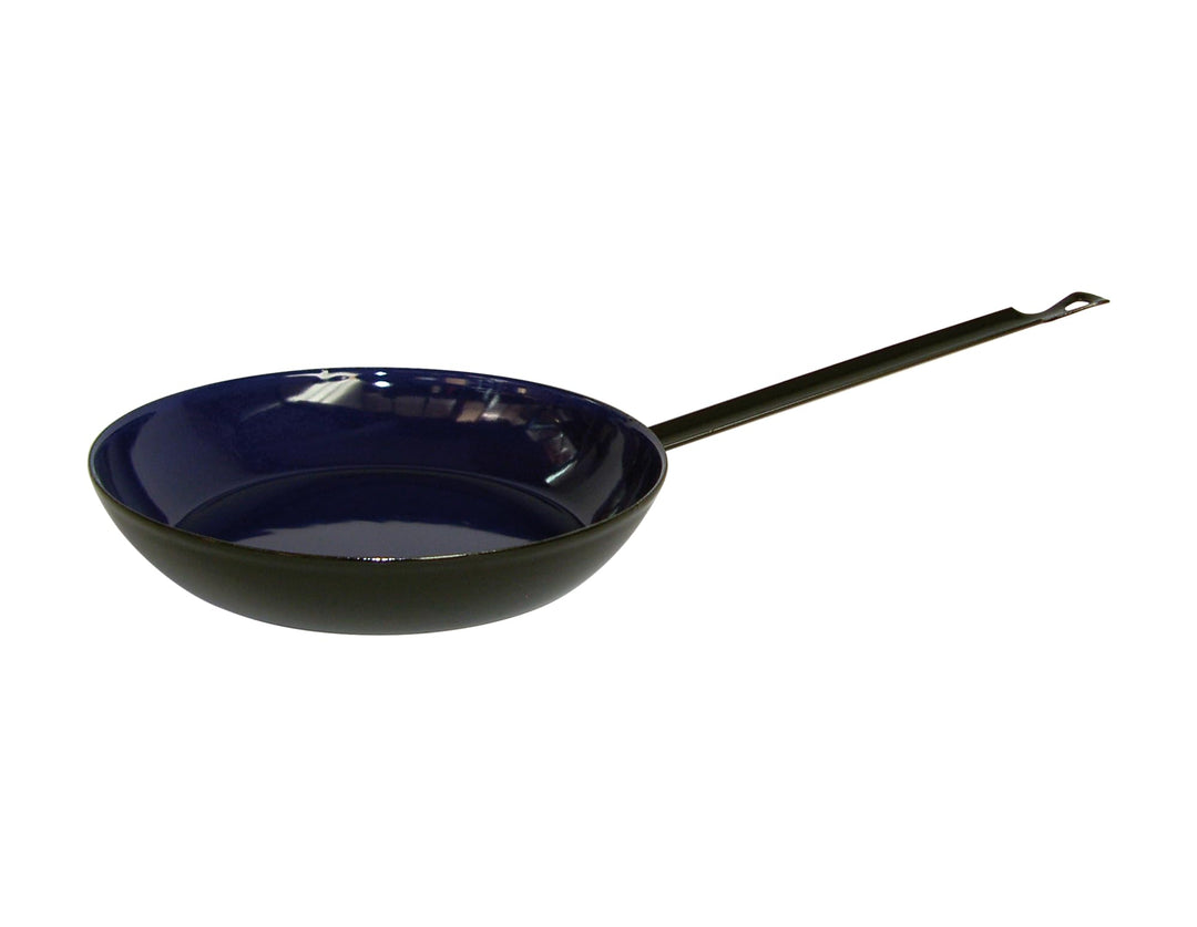 Riess, 0561-025, Bauernpfanne 30, Classic, Schwarz/Blau, 30 cm Durchmesser, Emaille, Bratpfanne, Ema