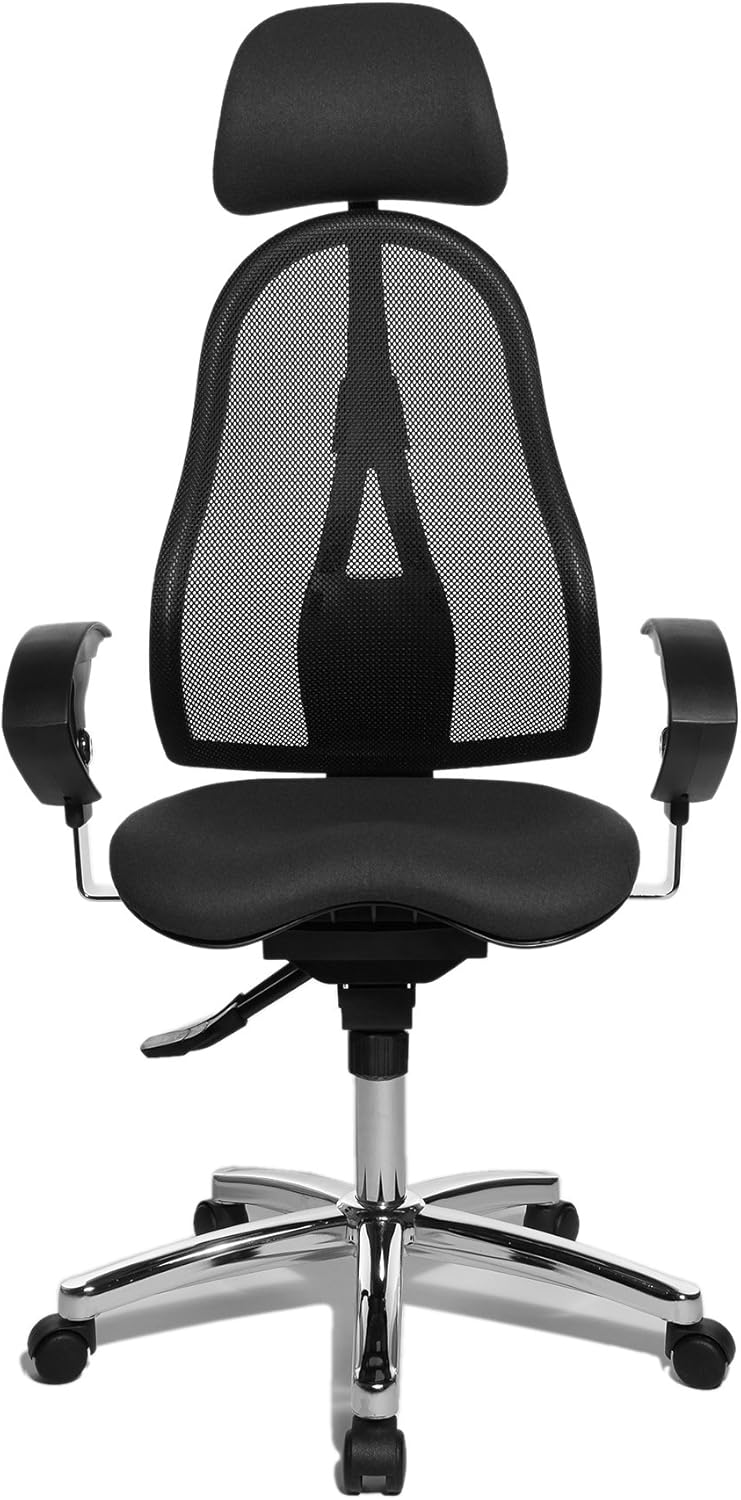 Topstar Sitness 45, Fitness-Drehstuhl, Bürostuhl, Schreibtischstuhl, inklusive höhenverstellbare Arm
