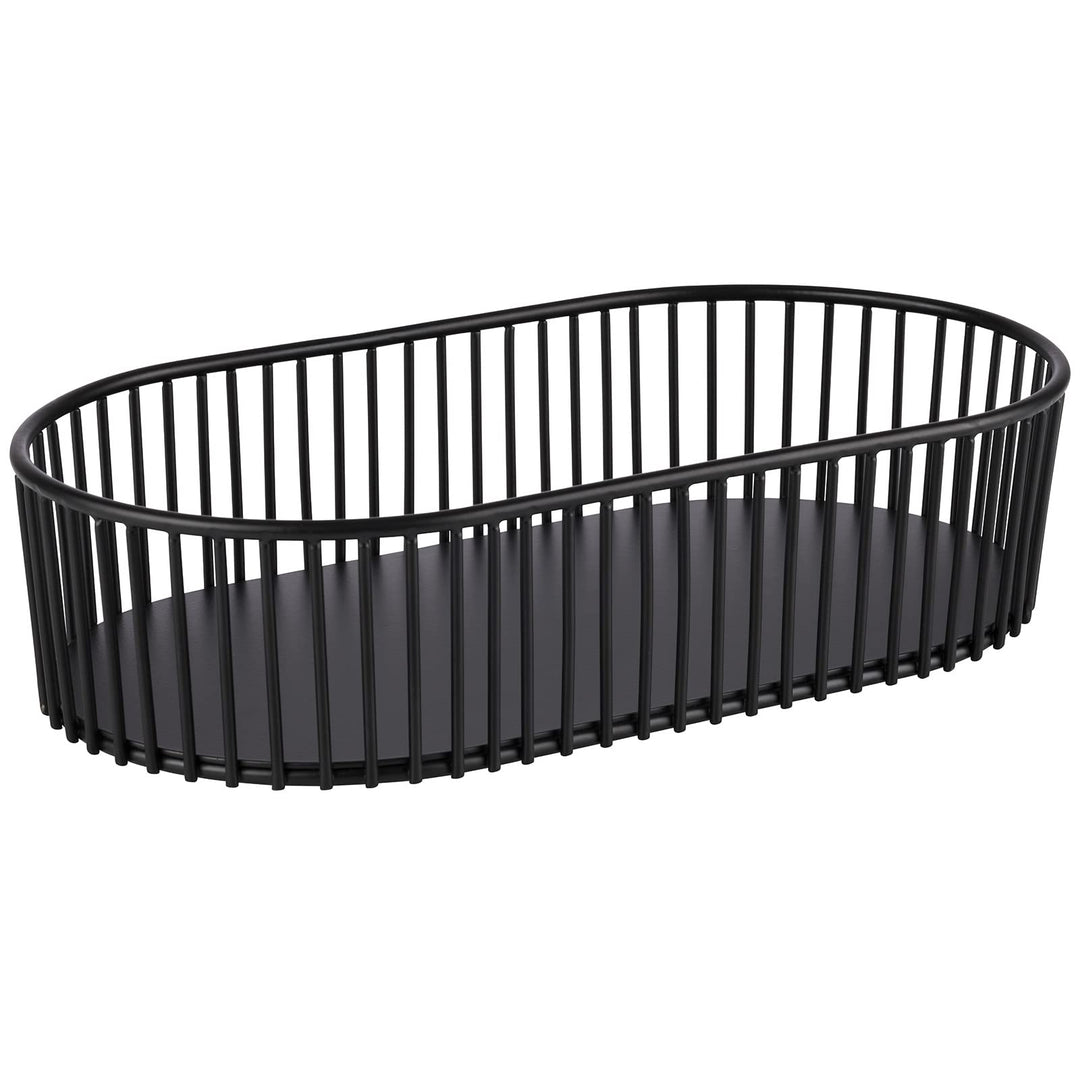 APS Korb -URBAN- 29 x 16 cm, H: 7 cm, oval Metall, schwarz 29 x 16 cm, H: 7 cm, oval Schwarz, 29 x 1