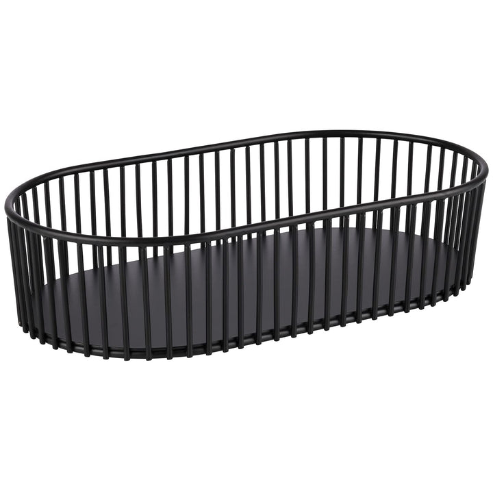 APS Korb -URBAN- 29 x 16 cm, H: 7 cm, oval Metall, schwarz 29 x 16 cm, H: 7 cm, oval Schwarz, 29 x 1