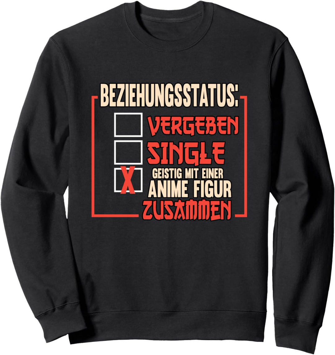 Lustig Geistig mit einer Anime Figur Spruch Otaku Weeb Sweatshirt
