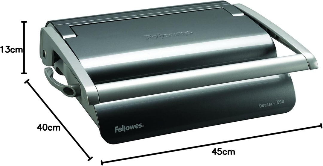 Fellowes Quasar+ 500 Plastikbindegerät mit Dokumentmessfunktion, Bindeleistung 500 Blatt, Stanzleist