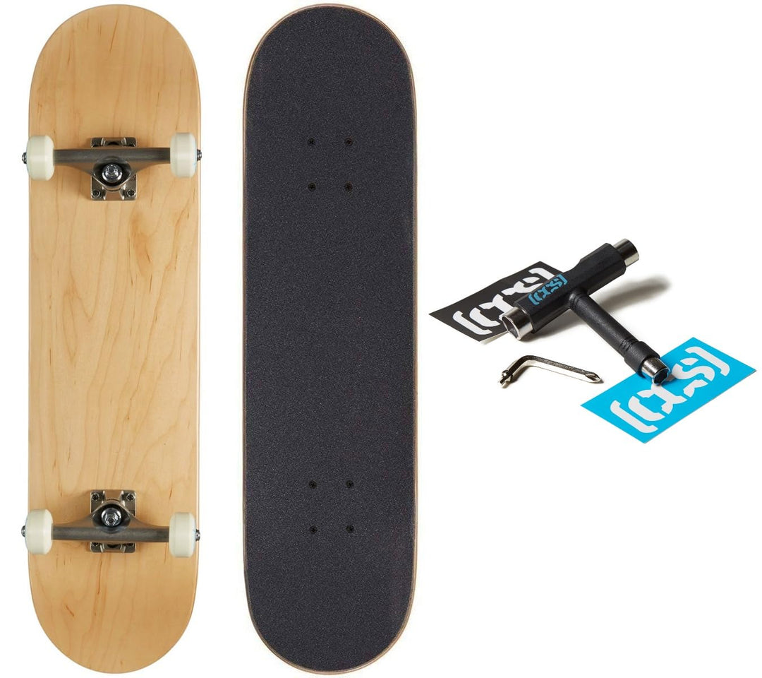 [CCS] Komplettes Skateboard – Ahornholz – Profi-Qualität – komplett montiert mit Skate-Werkzeug und