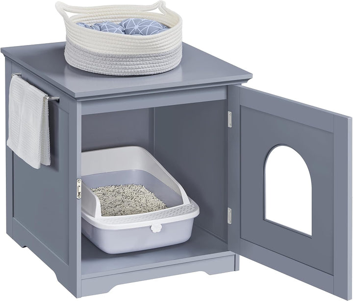 Yaheetech Katzenhaus Katzenhöhle geschlossene Katzentoilette mit Eingang & Handtuchhalterung Katzenk