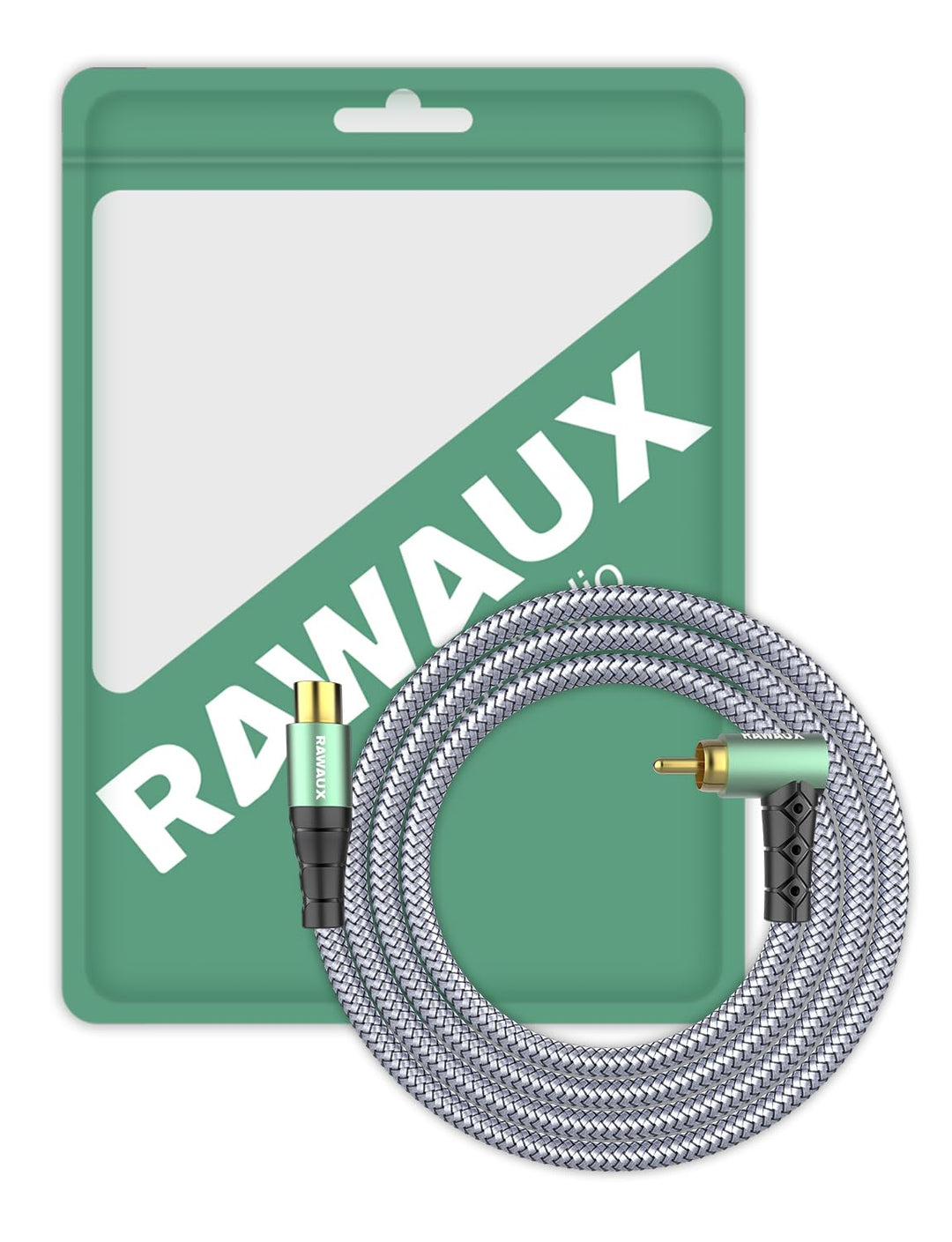 Cinch Verlängerung Kabel 3m, 90 Grad Gewinkelt Cinch Audiokabel Stecker zu Buchse Stereo Subwoofer K