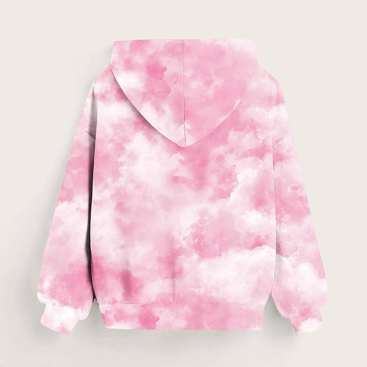 NZYIHAO Mädchen Hoodie Batik Kinder Pullover Freizeit Mode Sweatshirt mit Kapuze Herbst Winter Langa