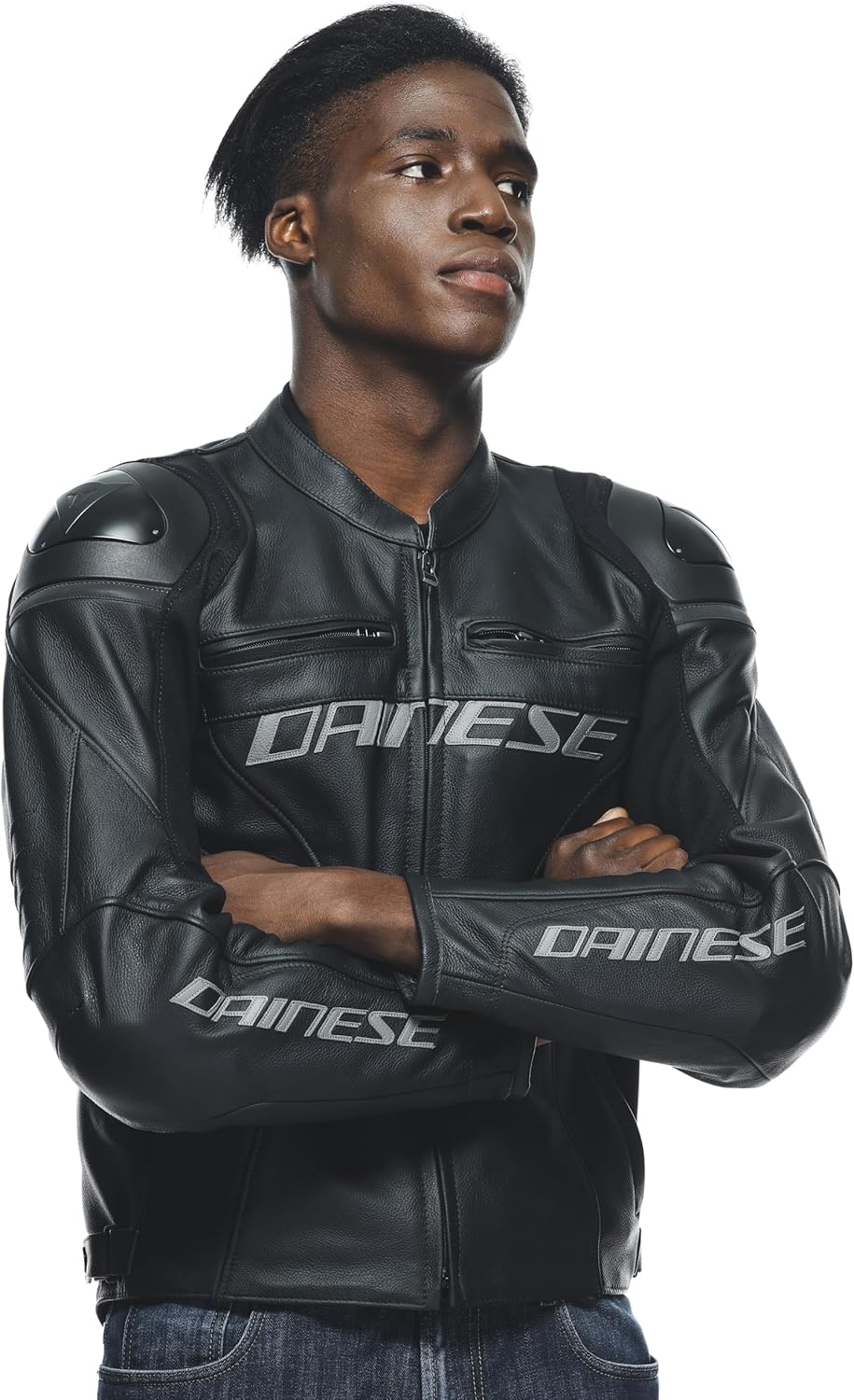 Dainese Racing 4 S/T Motorrad Lederjacke, BLACK/BLACK