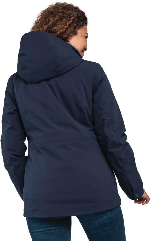 Schöffel Damen 3in1 Jacket Krakau L, wind- und wasserdichte Winterjacke aus 4-Wege Stretch mit abneh