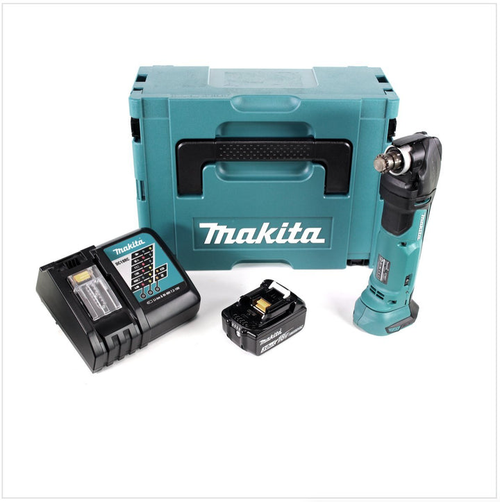 Makita DTM 51 RF1J 18V Li-Ion Akku Multifunktionswerkzeug im Makpac + 1x 3,0 Ah Li-Ion Akku + Akku S