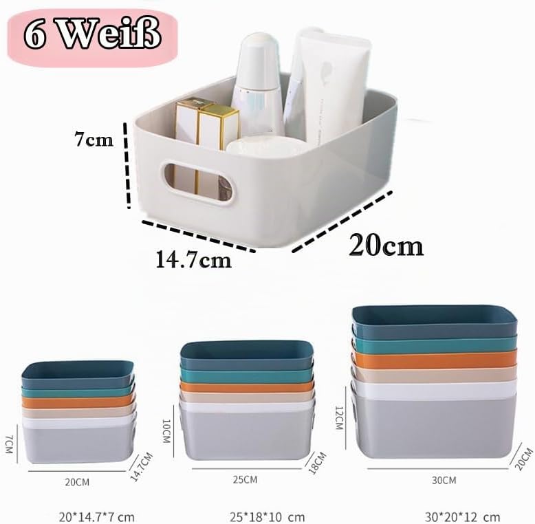 Aufbewahrungsbox Kunststoff Aufbewahrungskorb mit Griffen Küchenschrank Organizer Box Körbe Aufbewah