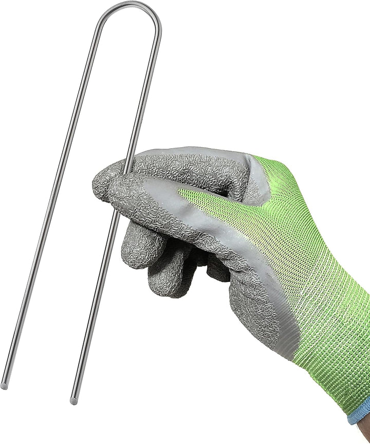 GardenMate 50 Erdanker VERZINKT aus Stahldraht 200mm lang, 25mm breit, Ø 3,8mm, runder Kopf - Für Ha