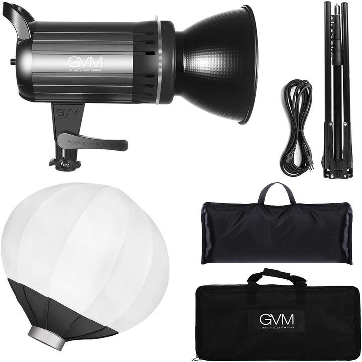 GVM LED Videoleuchte Softbox, APP-Steuerung 100W 3200K-5600K LED Videobeleuchtung, Bowens LED Fotost