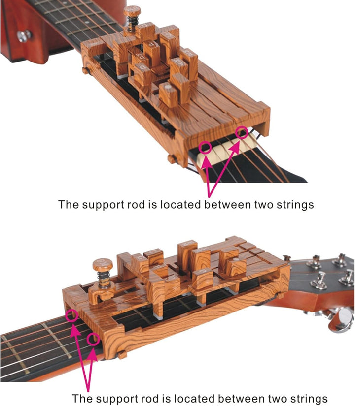 Gitarren-Akkordpresser, 10-Akkord-Presser, Gitarrenhilfe-Akkordwerkzeug mit 10 Gummibändern, Gitarre