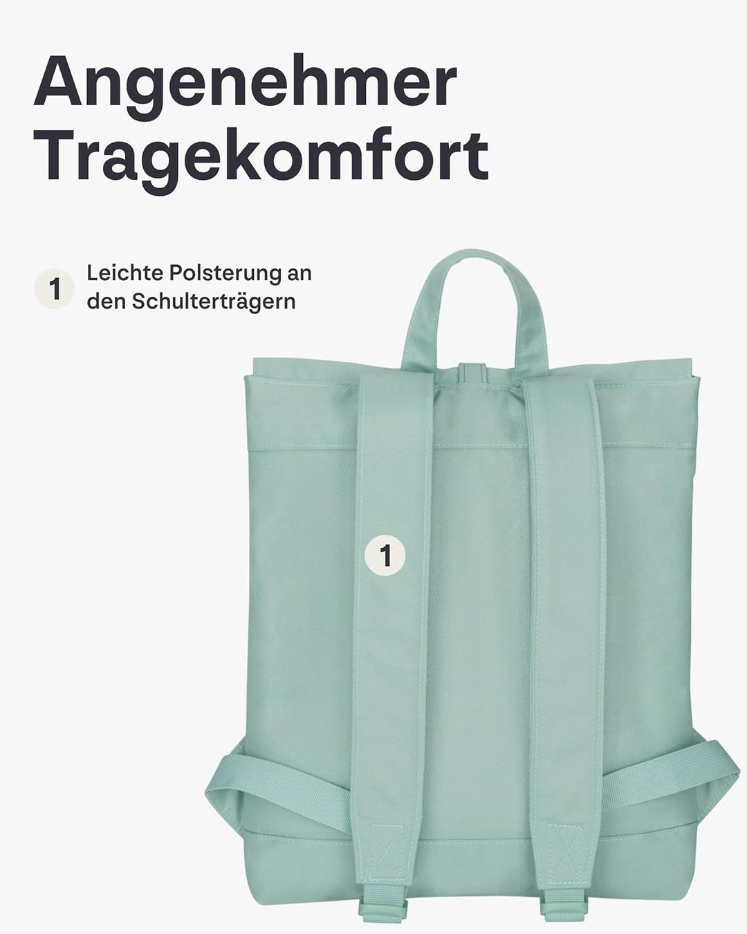 Johnny Urban Rucksack Damen - Mia - Schlanke Tasche mit Laptopfach - Aus Recyceltem PET - 7L - Wasse