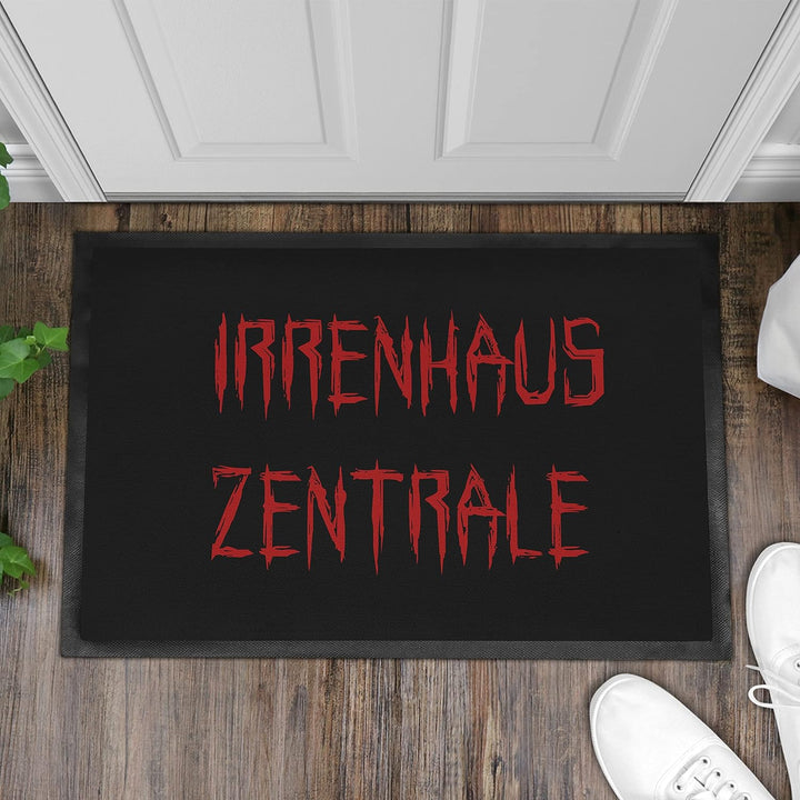 Trendation - Irrenhaus Zentrale Lustige Fussmatte Fussabtreter Geschenkidee Nachbarn Fussmatte mit H