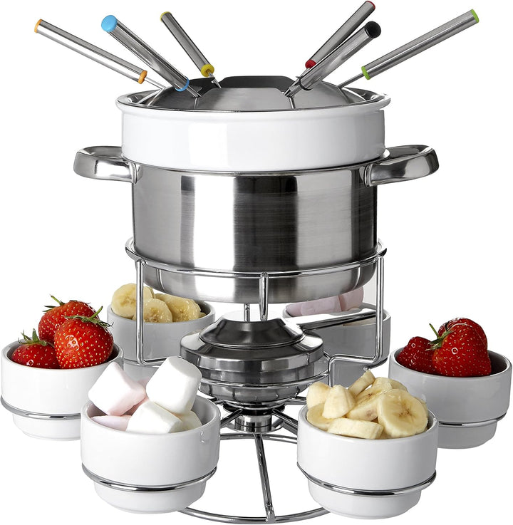 Premier Housewares Rostfreier Stahl/Porcelain Fondue Set, Weiss by Premier Housewares