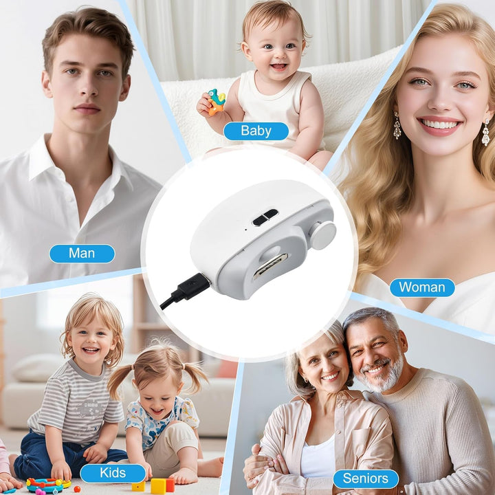 Elektrischer Nagelknipser, Nagelschleifer Elektrisch Professionell 3-in-1, Elektrische Nagelfeile LE