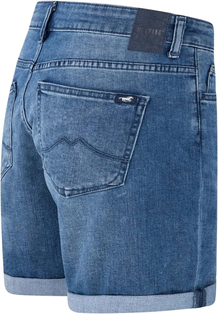 MUSTANG Damen Shorts Bermuda Kurze Jeans Hose Regular Jeansshorts Hotpants Basic Denim Stretch Baumw