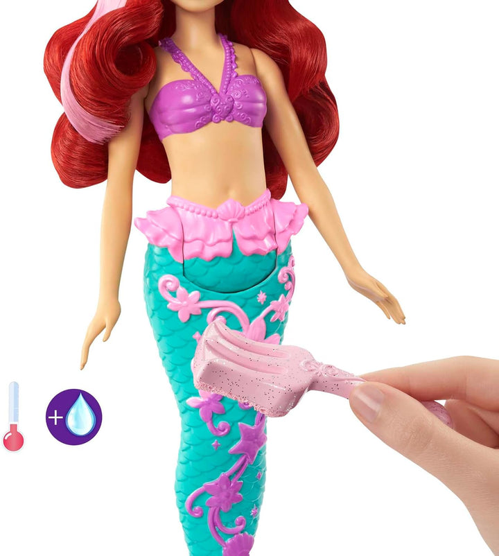 Mattel Disney Prinzessin Arielle die Meerjungfrau Puppe, Meerjungfrau Spielzeug, Schwanzflosse verän