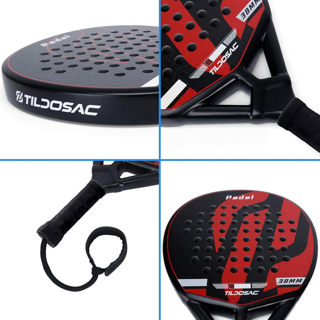 TILDOSAC Padel Schläger für Erwachsene Schläger Abdeckung enthalten