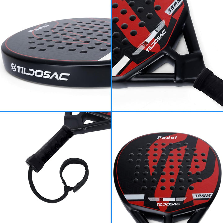 TILDOSAC Padel Schläger für Erwachsene Schläger Abdeckung enthalten