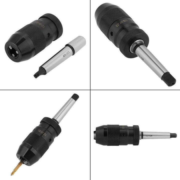 Keyless Drill Chuck Bit, 1-16 mm Kapazität Selbstspannender Keyless Lathe Drill Chuck mit MT2-JT3 Ta