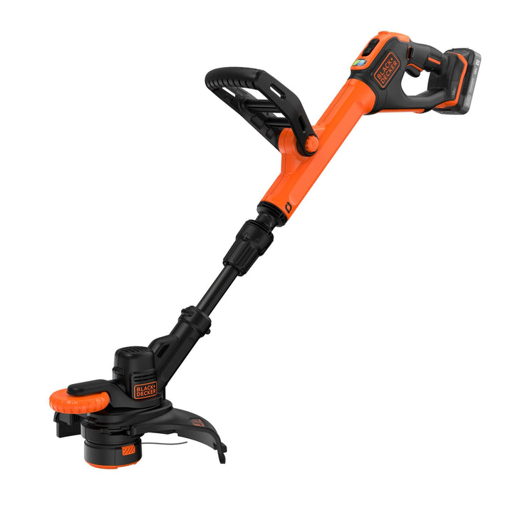 BLACK+DECKER 18V Akku-Rasentrimmer (28 cm Schnittbreite, AFS Reflex Fadenverlängerung, Verstellbarer