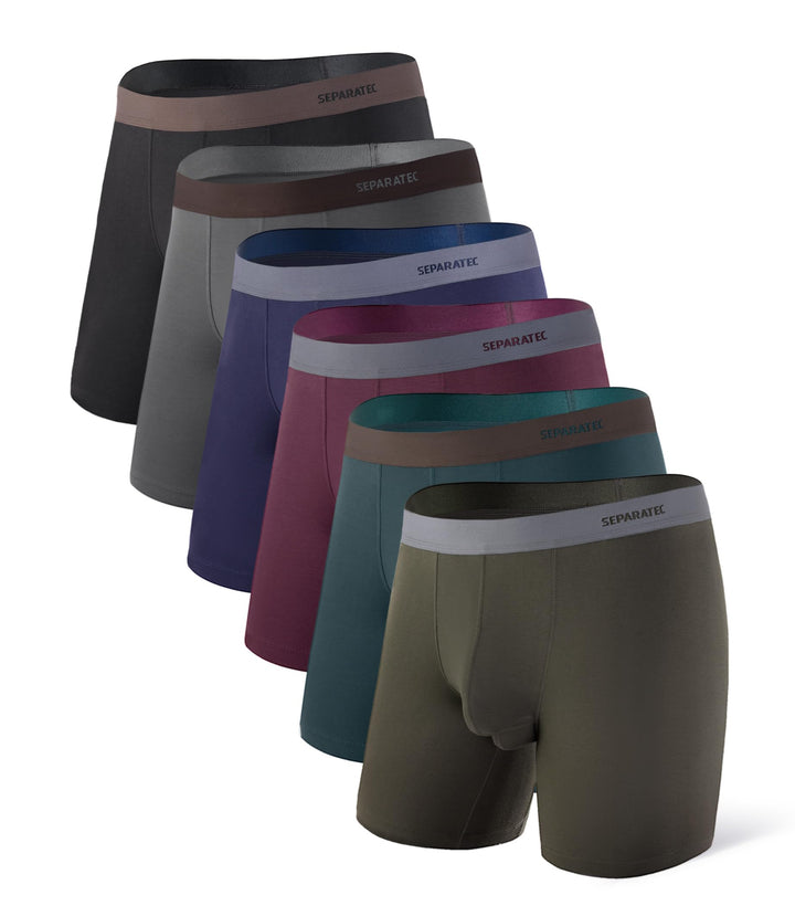 Separatec Herren Boxershorts, Herren Unterhosen aus Bambus-Viskose, atmungsaktiv und weich, Doppelbe
