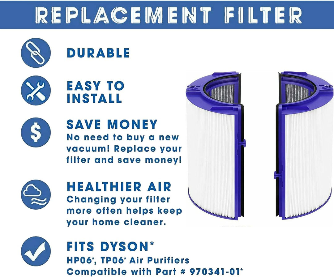 True HEPA und Aktivkohle Composite Filter Ersatz für Dyson TP06 HP06 PH01 PH02 Luftreiniger Zubehör