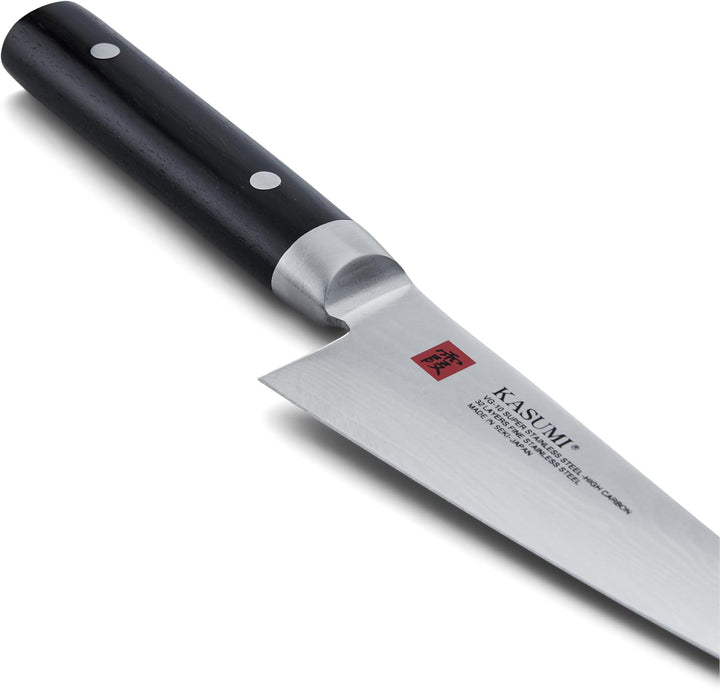 KASUMI 82014 - Damascus Kochmesser - Edelstahl, Schwarz, 14 cm