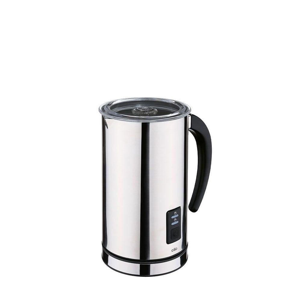 Cilio KP0000103007 CREMA Milchaufschäumer, Edelstahl