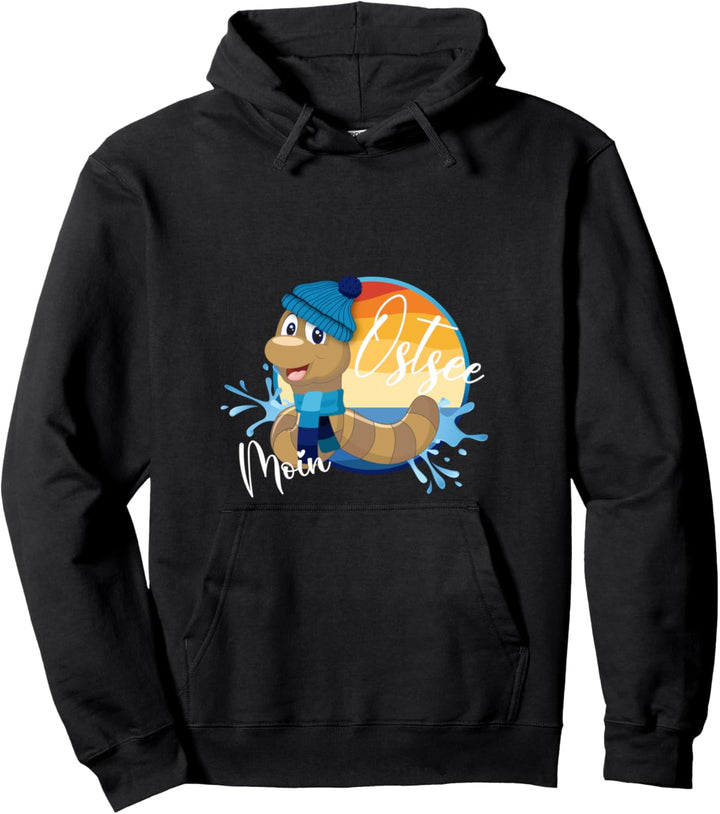 Lustiger Wattwurm vom Ostseestrand Wattenmeer Ostsee Pullover Hoodie