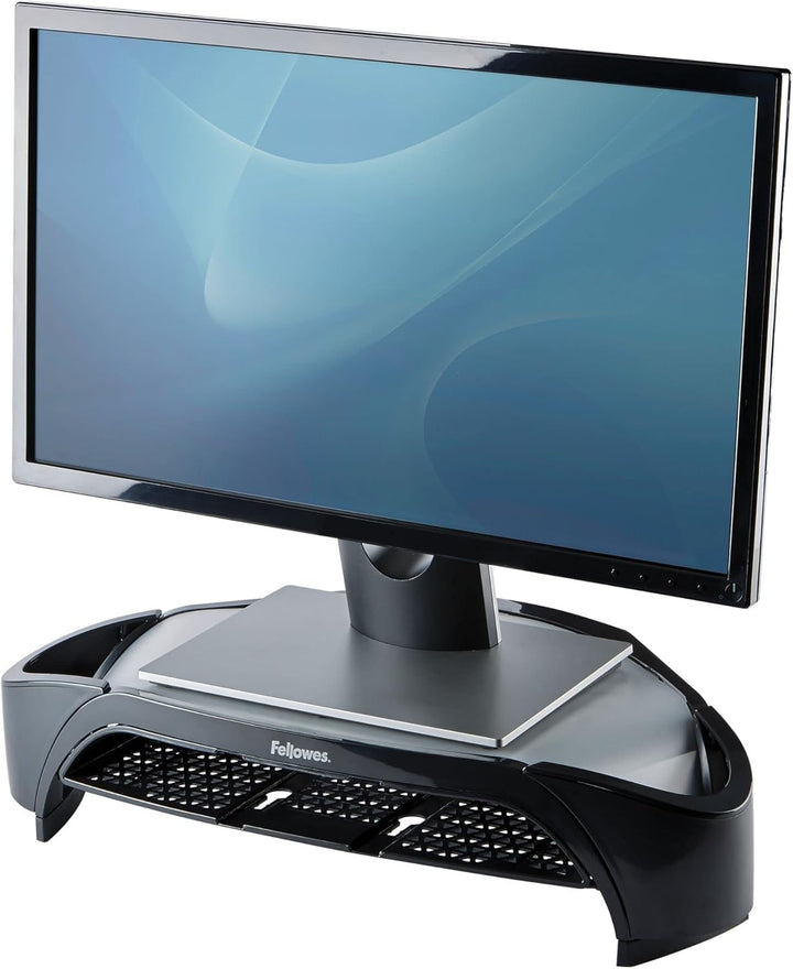 Fellowes Monitorständer Smart Suites Plus, höhenverstellbar, für Monitore bis 21 Zoll, platzsparende