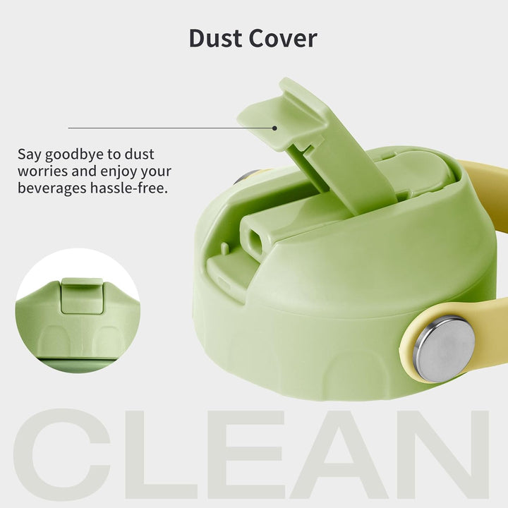 Blackube Edelstahl Trinkflasche mit Strohhalm-trinkflasche 1l-Thermosflasche Thermoskanne - BPA-Frei