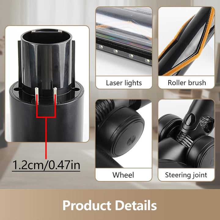 Laser Bürste für Dreame R20/R30/T20/T30/V20/R10 Pro/T20 Pro/V20 Pro | Bodendüse mit 4 LED-Laserleuch