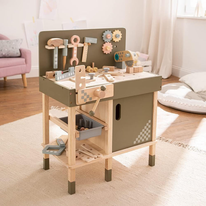 howa Werkbank für Kinder aus Holz mit 47 TLG. Zubehör Kinderwerkbank 4905