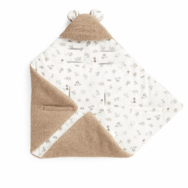 80x80 cm Einschlagdecke für Babyschale Boucle Autositz FRÜHLING ganzjährig wattiert Ganzjahresdecke,