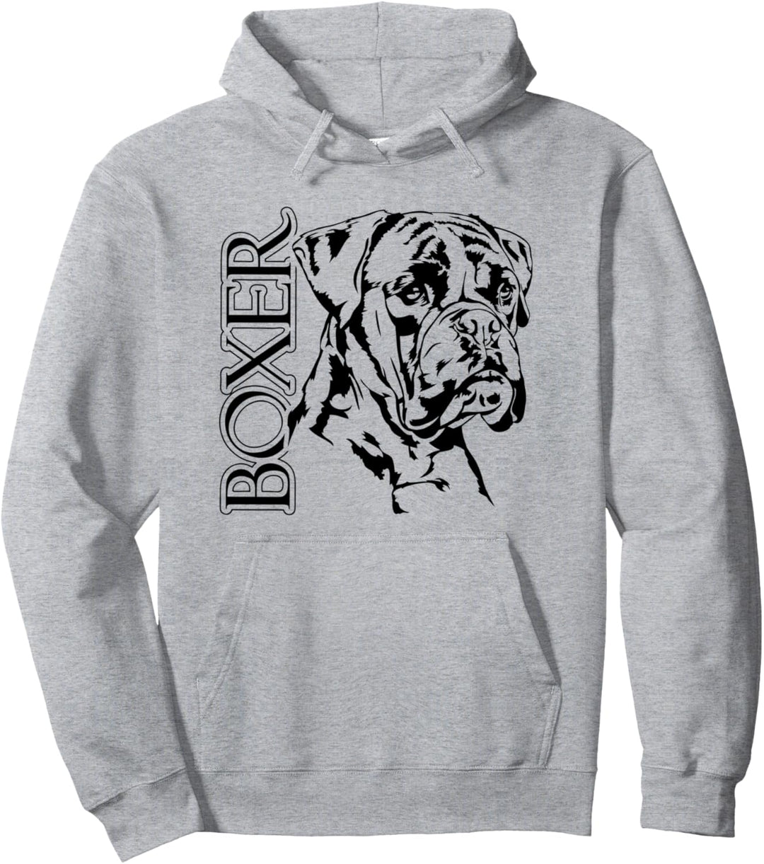 Deutscher Boxer Hund Hunde Portrait Hundeportrait Pullover Hoodie