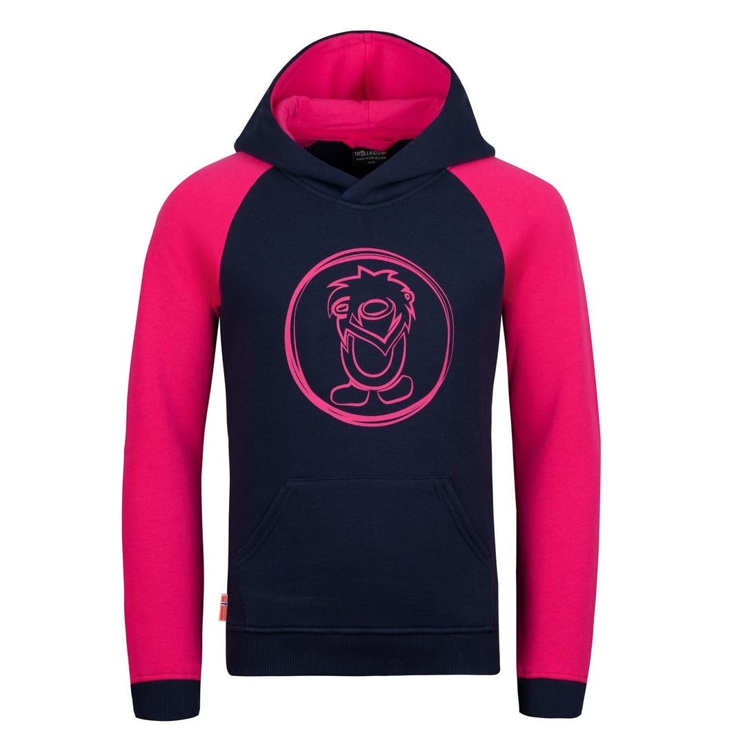 Trollkids Girls Stavanger Sweater 164 Navy/Pink, 164 Navy/Pink