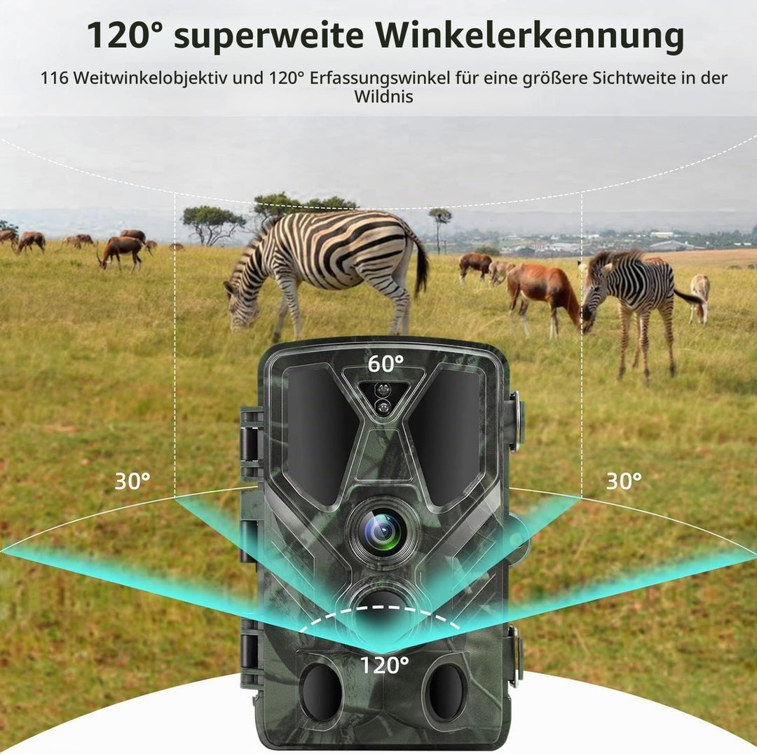 Wildkamera WLAN mit Handyübertragung APP, 4K Video Wildtierkamera, 36MP Full HD WLAN Wildkamera mit