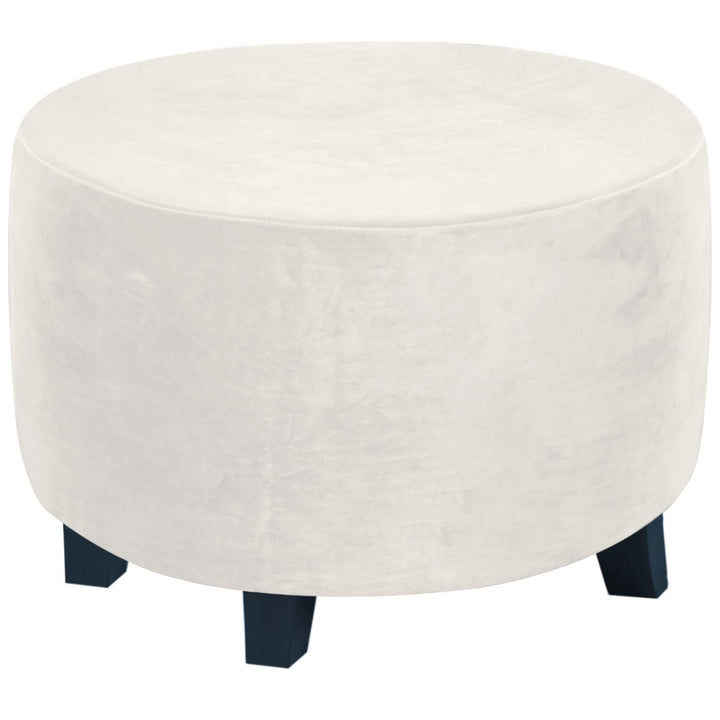 Meigeh Runde Hockerbezug Osmanische Bezüge Hockerbezug Rund Samt Pouffe Schonbezug Hocker Abdeckung