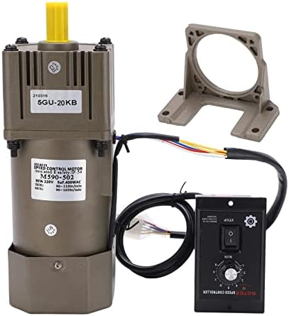 AC 220V 90W Motor mit einstellbarer Drehzahl Stufenlos regelbarer Frequenzumrichtermotor mit Getrieb