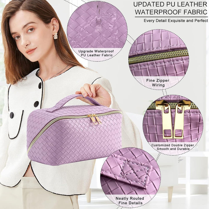 Reise Kosmetiktasche Damen mit Grossem,Tragbare Reise Make Up Tasche,Wasserdichter Schminktasche kul