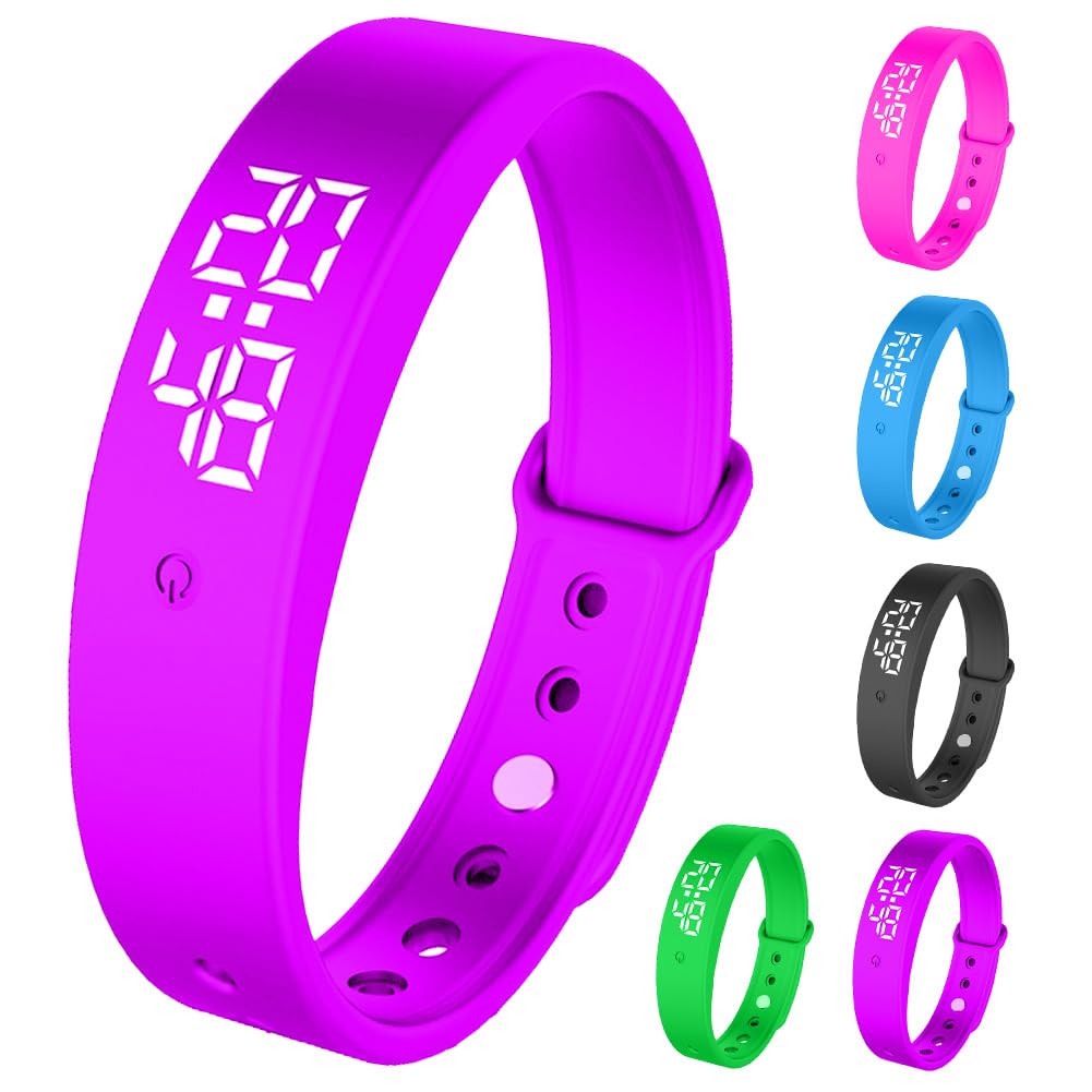 DASIAUTOEM Vibrationswecker Armband für Kinder &amp; Erwachsene, Vibrationsalarm Erinnerung Uhr mit Time