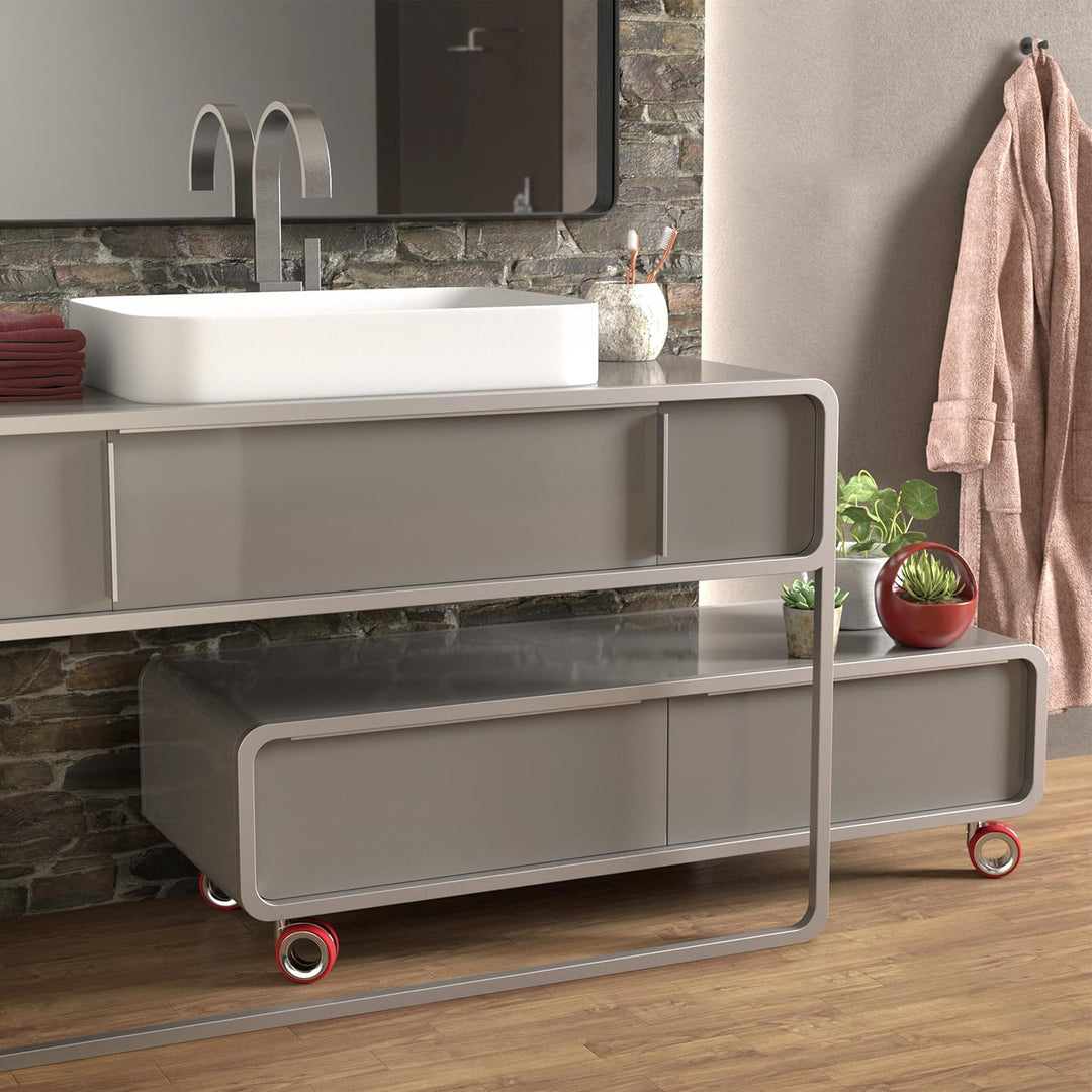 5er Set Alu Möbelgriff SEARL 480 mm Edelstahloptik Profilgriff Schubladengriff Küchengriff von SO-TE