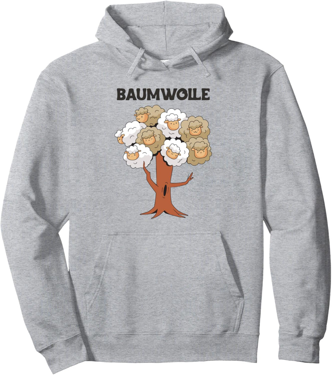 Baumwolle Schaf Wortspiel viele Schafe auf Baum süsse Schafe Pullover Hoodie